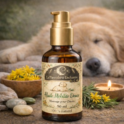 Huile de massage Mobilité Douce pour chien